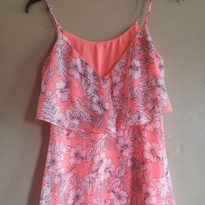 Aeropostale xs tunic floral print coral color